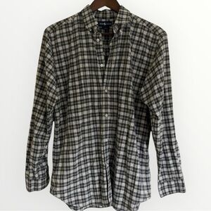 Ralph Lauren Button Down Shirt Blue/green Plaid Polo Horse Logo - Size XL